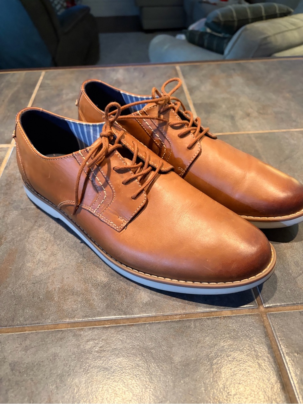 Sperry Men's Tan Leather Lace-Up Oxfords